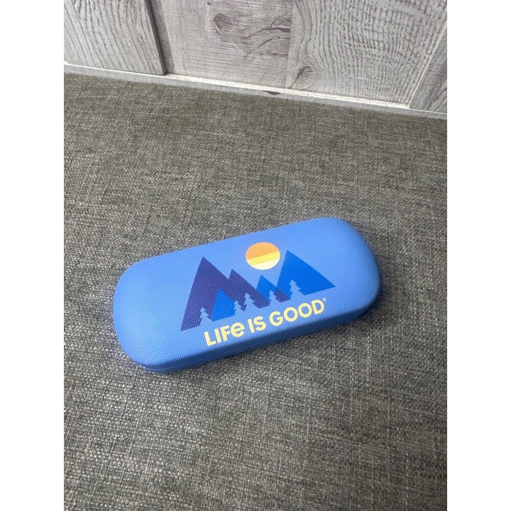 Life Is Good Blue Eyeglasses Sunglasses Hard Shell Travel Case Spread Good Vibes